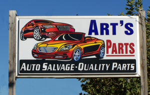 Art's Auto Parts Sign